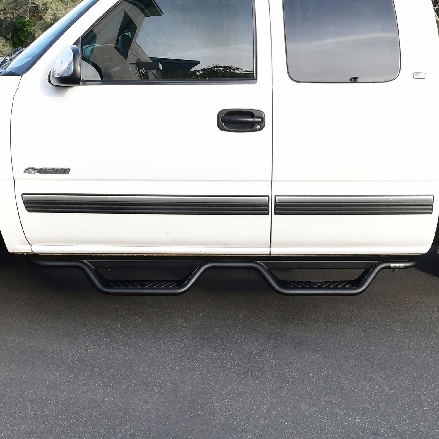 Westin 99-13 Chevrolet Silverado 1500 (Ext. Cab) Outlaw Drop Nerf Step Bars - Textured Black thumbnail 5