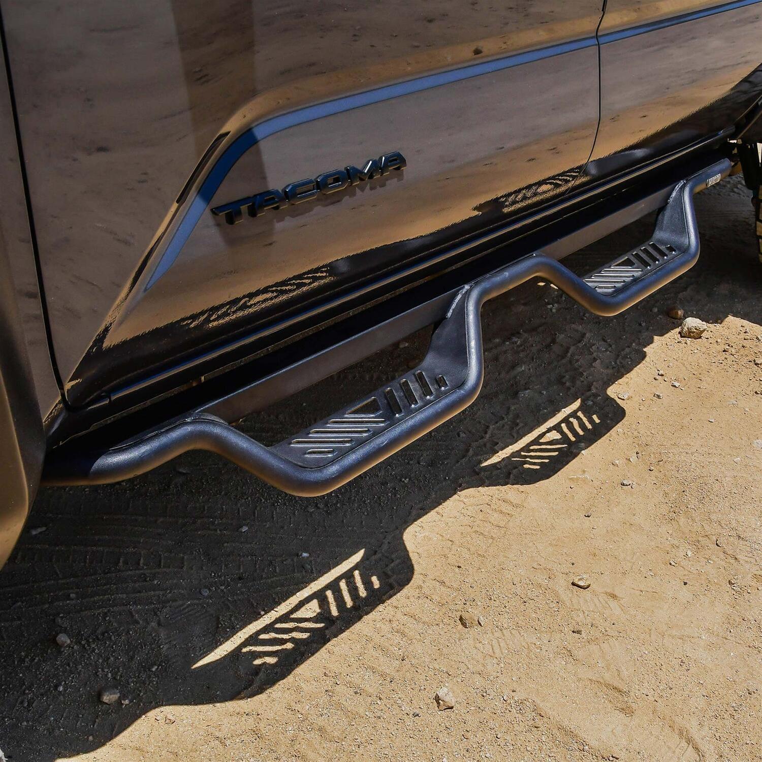 Westin 2024-2026 Toyota Tacoma Dbl Cab Outlaw Drop Nerf Step Bars - Textured Black thumbnail 2