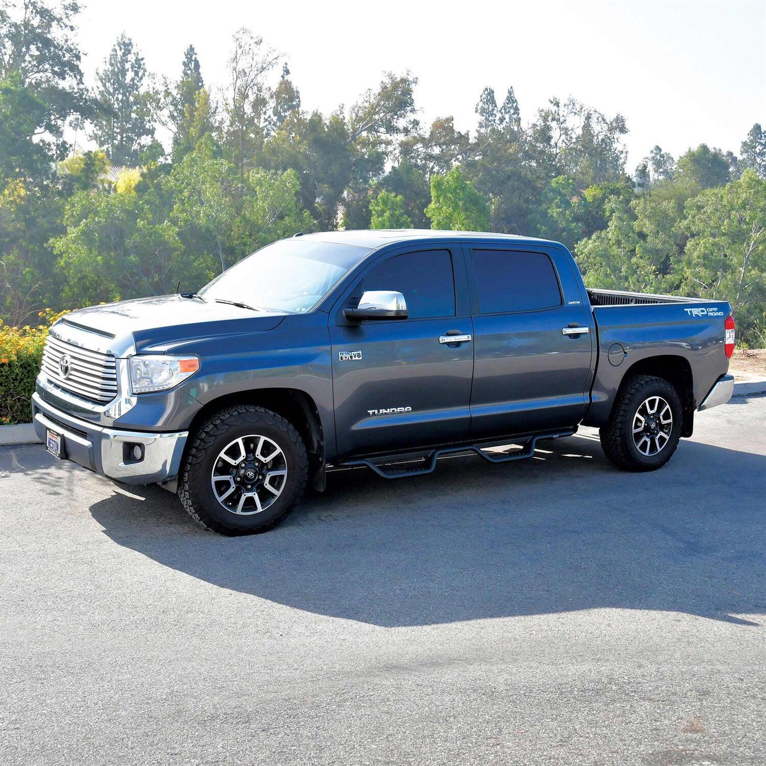 Westin 07-21 Toyota Tundra CrewMax Outlaw Drop Nerf Step Bars - Textured Black thumbnail 2