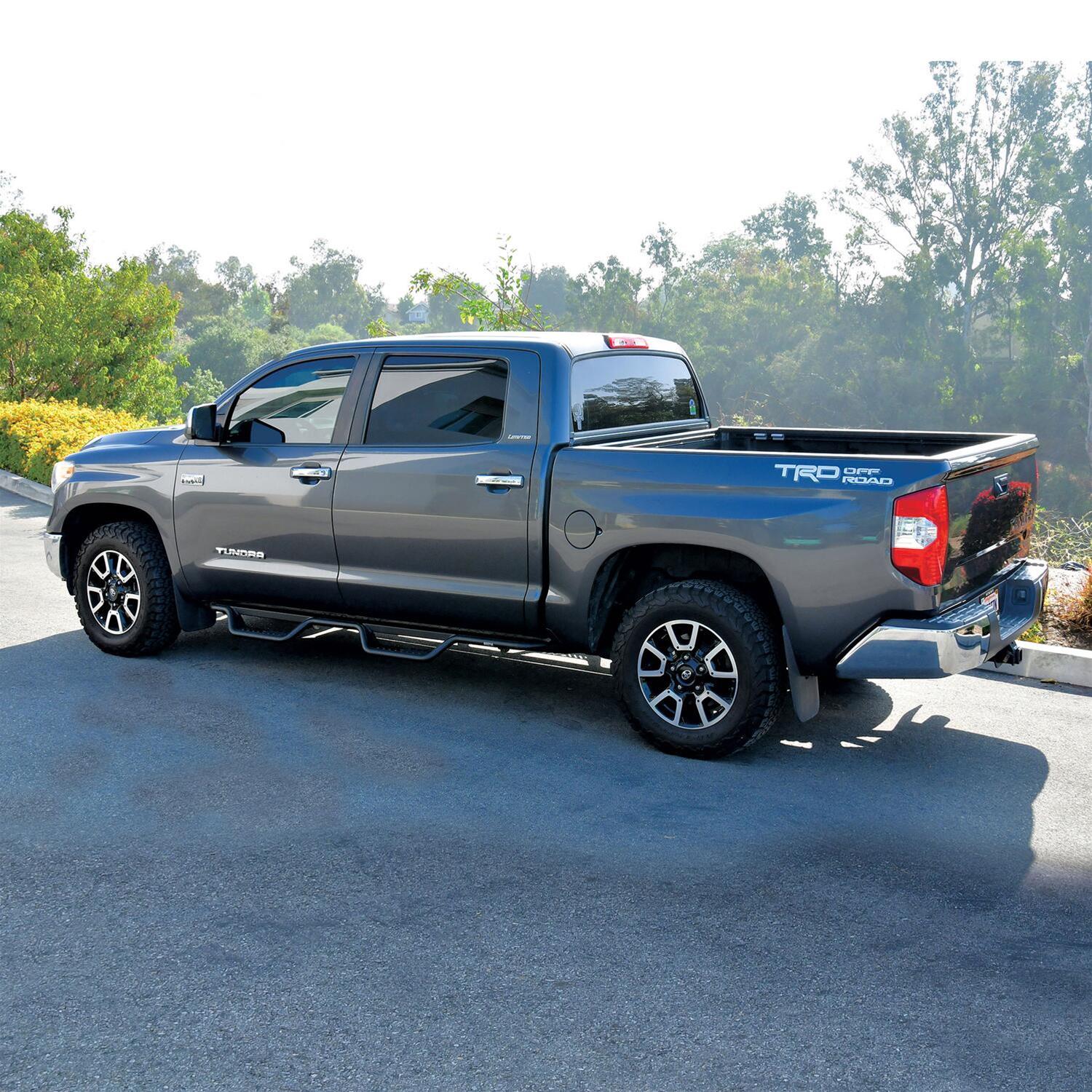 Westin 07-21 Toyota Tundra CrewMax Outlaw Drop Nerf Step Bars - Textured Black thumbnail 8