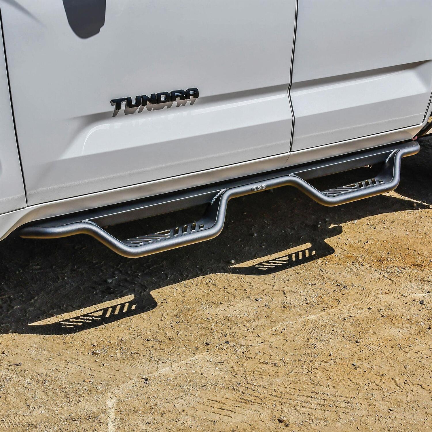Westin 2022+ Toyota Tundra Double Cab Outlaw Nerf Step Bars - Textured Black thumbnail 3