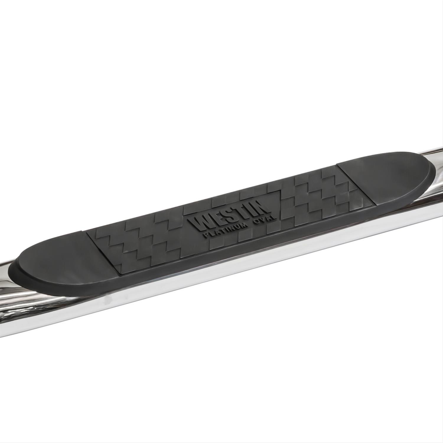 Westin Platinum Series Oval Step Bars 21-3850 Bars, Nerf Bars, Series, Oval, Stainless Steel, Polished, 4 in. Diameter, Chevy, GMC, Pair
