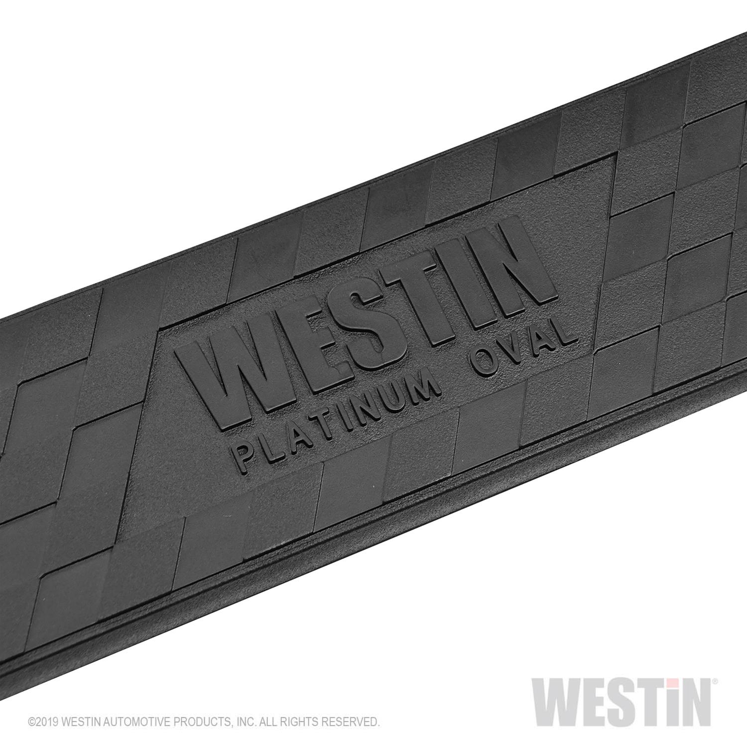 Westin 18-22 Jeep Wrangler JLU 4dr Platinum 4 Oval Nerf Step Bars - Tex. Blk thumbnail 4