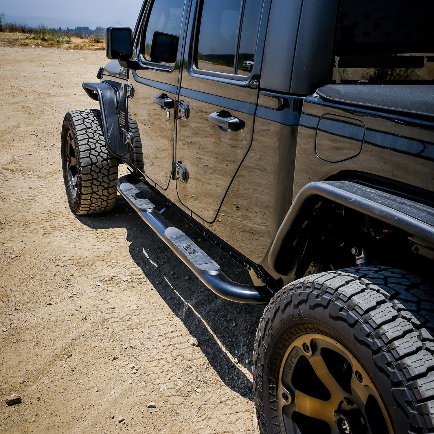 Westin 2020 Jeep Gladiator Platinum 4 Oval Nerf Step Bars - Black thumbnail 2