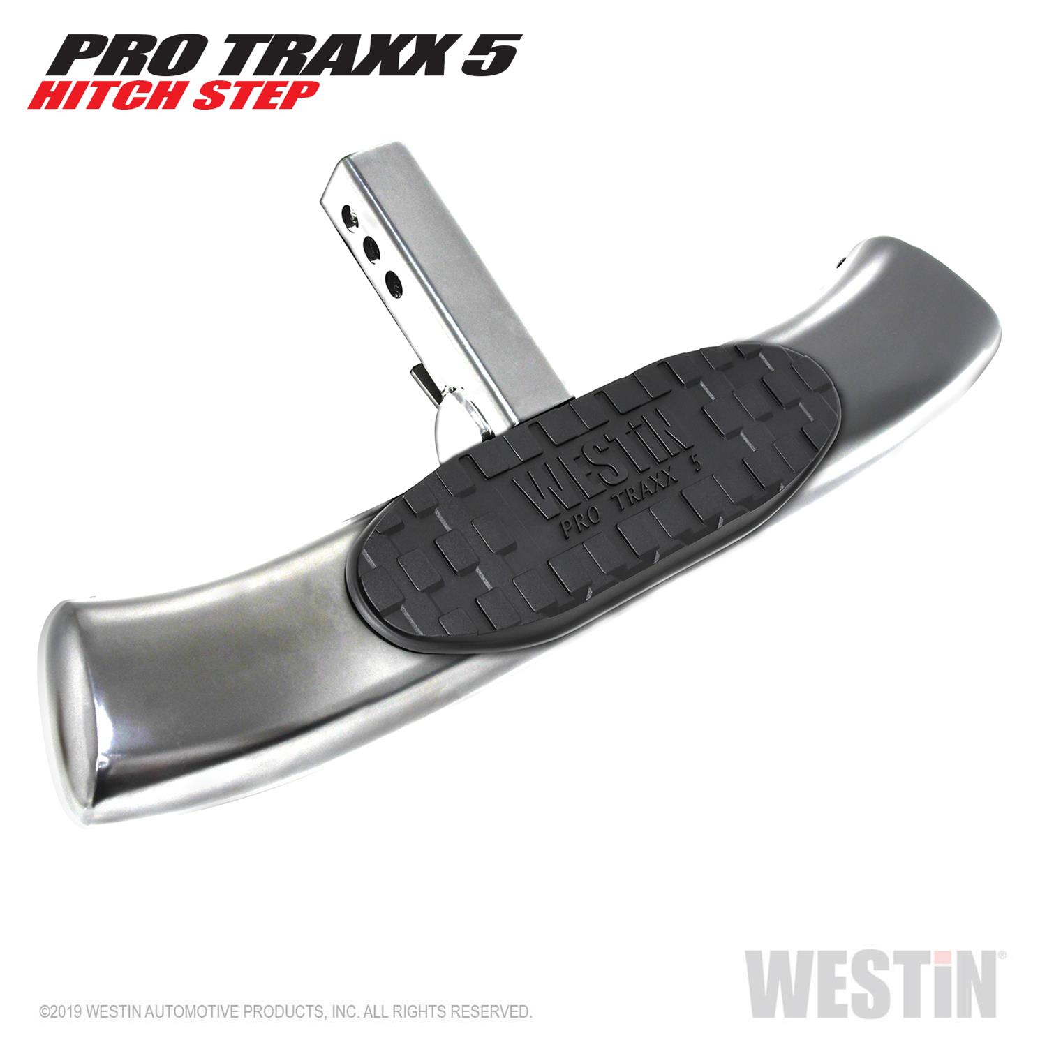 Westin PRO TRAXX 5 Hitch Step 27in Step 2in Receiver - Stainless Steel thumbnail 2