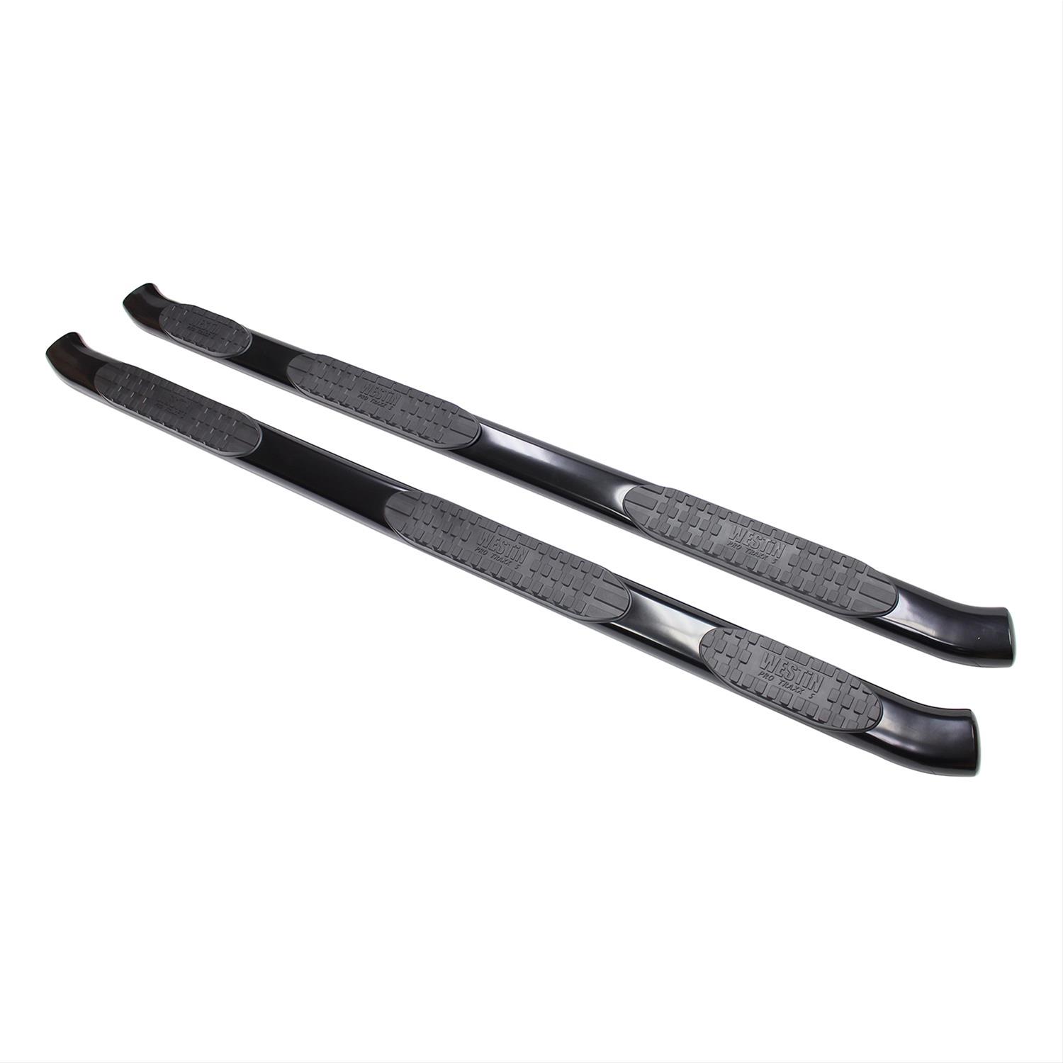 Westin 07-13 Chevy Silv 1500 Extended Cab (8 ft Bed) PRO TRAXX 5 WTW Oval Nerf Step Bars - Blk thumbnail 2