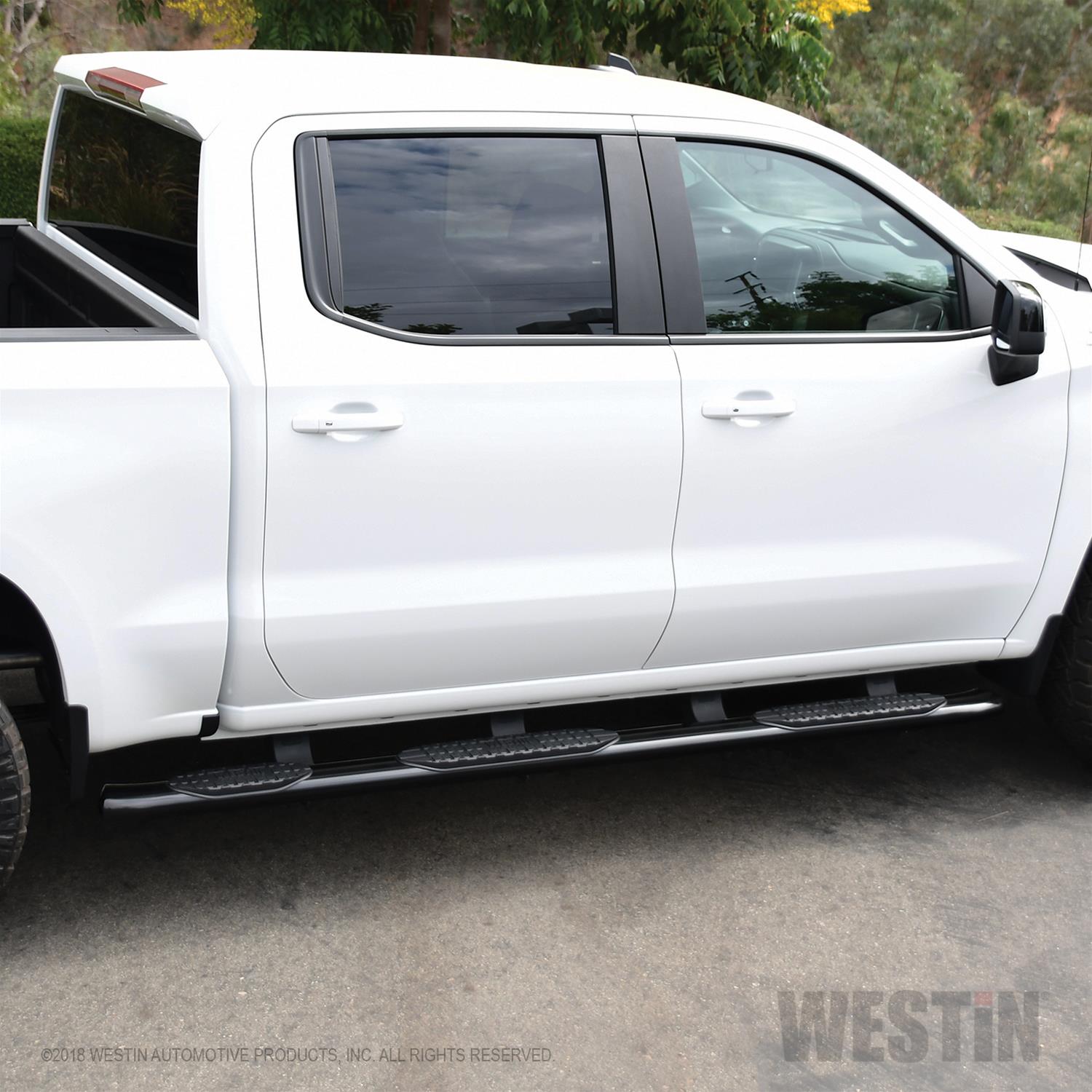 Westin 2019 Chevrolet Silverado/Sierra 1500 CC (5.5ft) PRO TRAXX 5 WTW Oval Nerf Step Bars - Black thumbnail 4