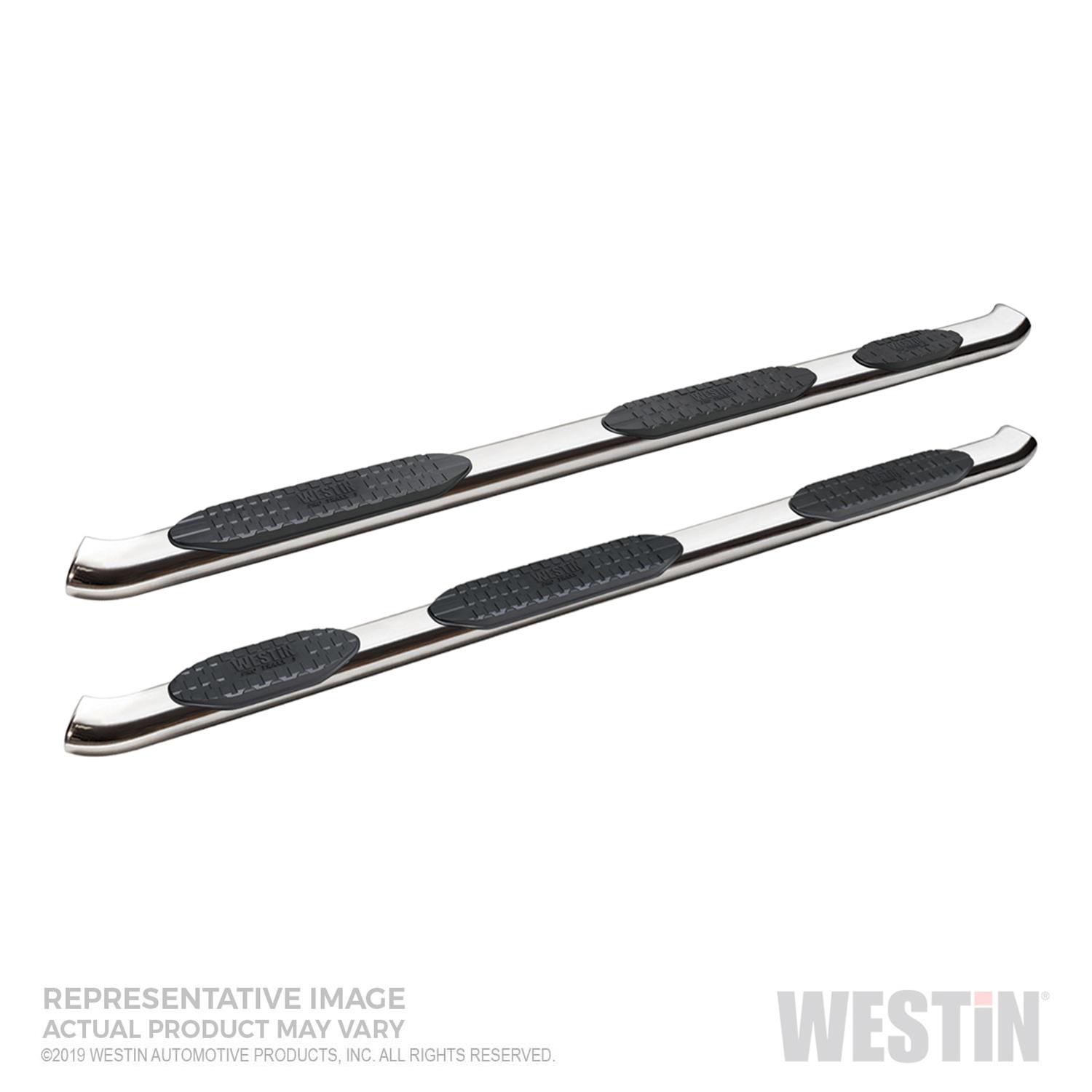Westin 2019 Chevrolet Silverado Double Cab PRO TRAXX 5 W2W Oval Nerf Step Bars - Stainless Steel thumbnail 2