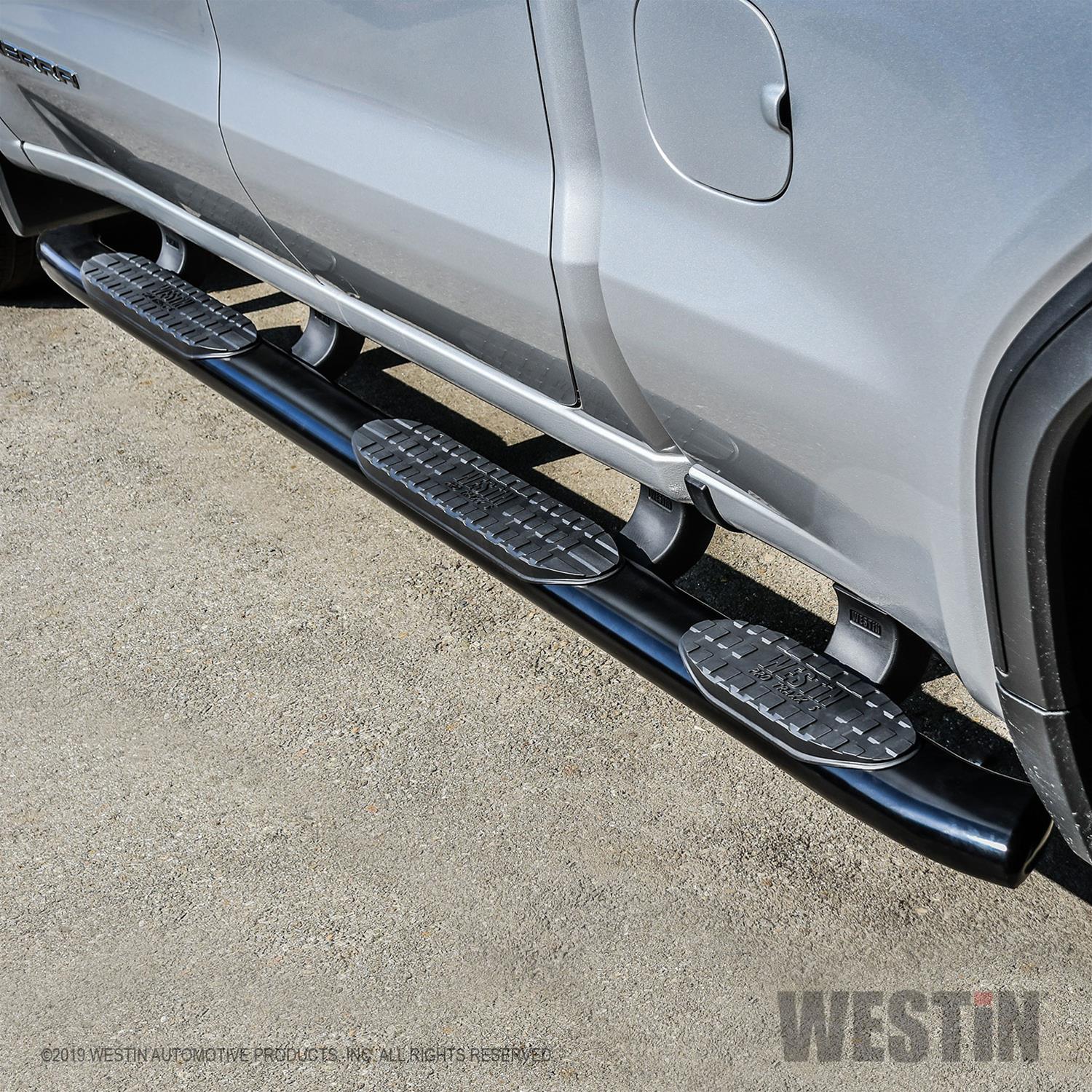 Westin 2019 Chevrolet Silverado Double Cab w/ 6.5in Bed PRO TRAXX 5 W2W Oval Nerf Step Bars - Black thumbnail 2