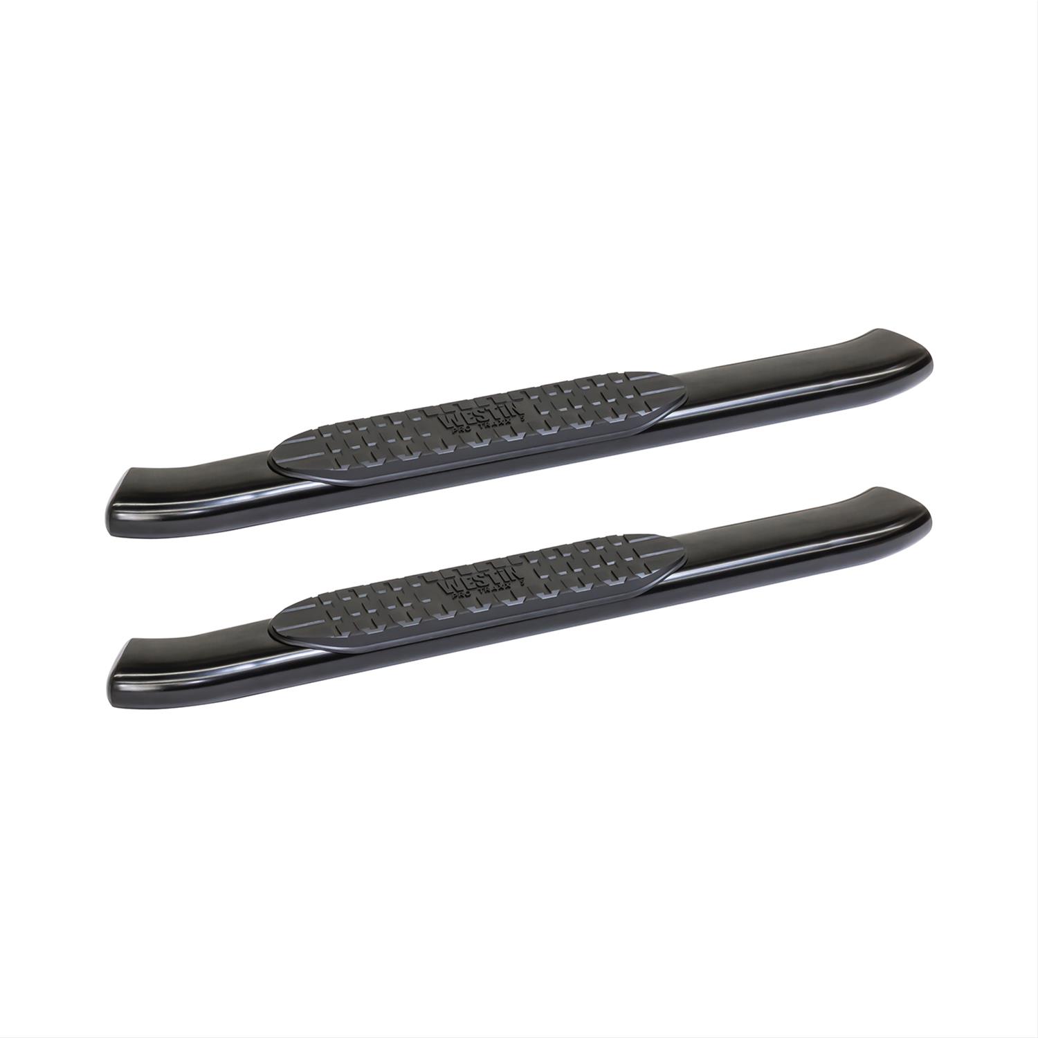 Westin Pro Traxx 5 Oval Nerf Step Bars 21-53845 Bars, Bars, Traxx, Oval, Steel, Black Powdercoated, in. Diameter, Chevy, GMC, Pair thumbnail 4