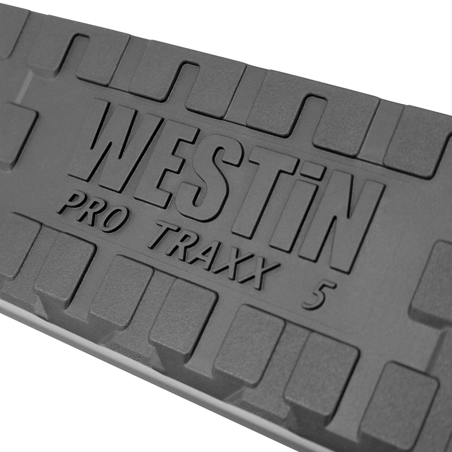 Westin Pro Traxx 5 Oval Nerf Step Bars 21-53845 Bars, Bars, Traxx, Oval, Steel, Black Powdercoated, in. Diameter, Chevy, GMC, Pair