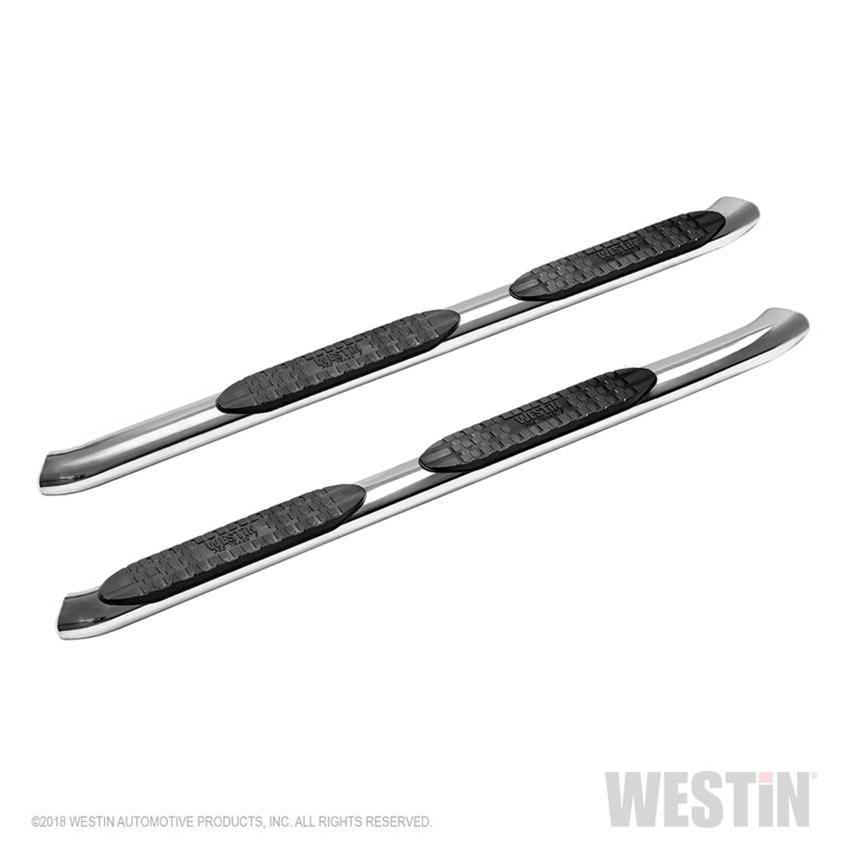 Westin Pro Traxx 5 Oval Nerf Step Bars for 2018-2025 WRANGLER - 21-54060 Bars, Bars, Traxx, in. Oval, Stainless Steel, Polished, Jeep, 4-Door, Pair