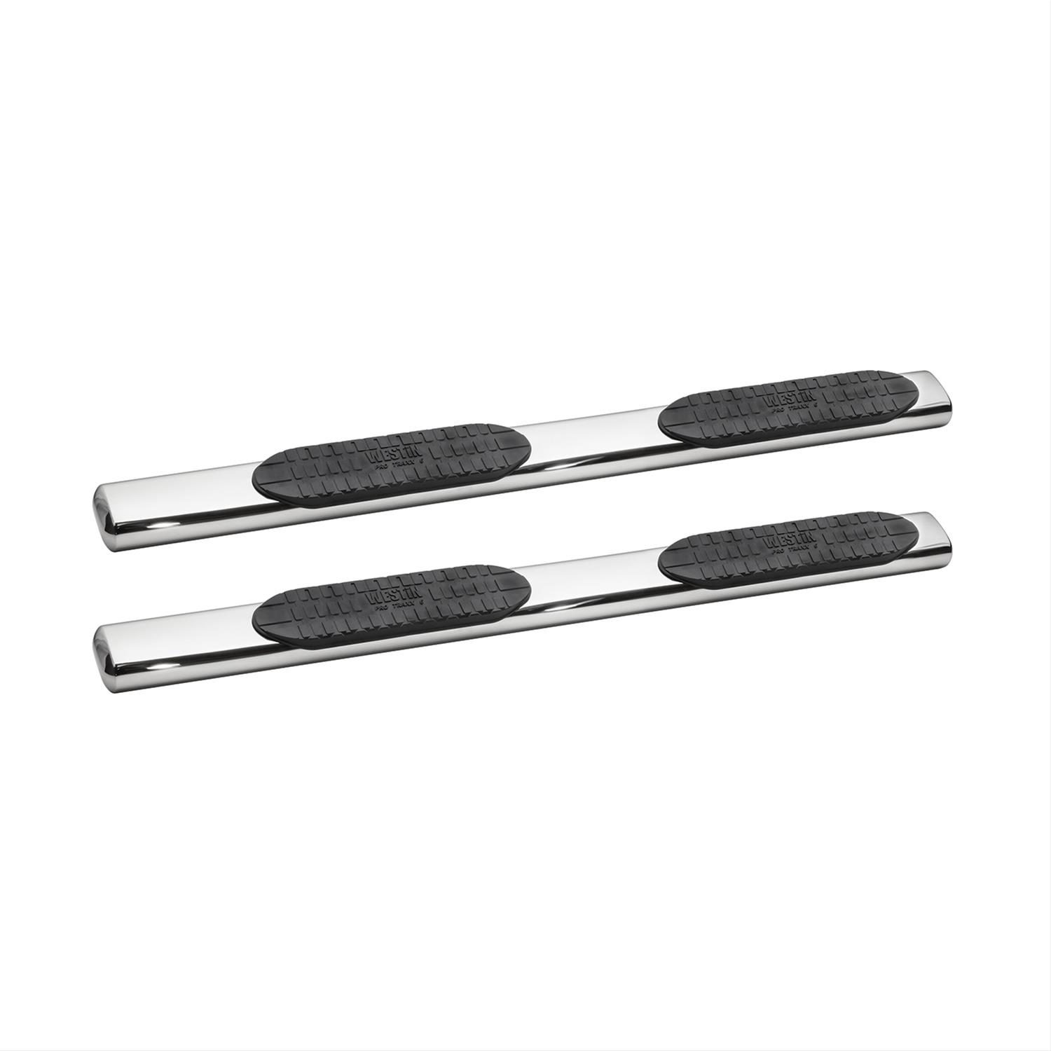 Westin Pro Traxx 4 Oval Nerf Step Bars 21-63720 Bars, Bars, Traxx, Oval, Stainless Steel, Polished, 6 in. Diameter, Chevy, GMC, Pair thumbnail 3