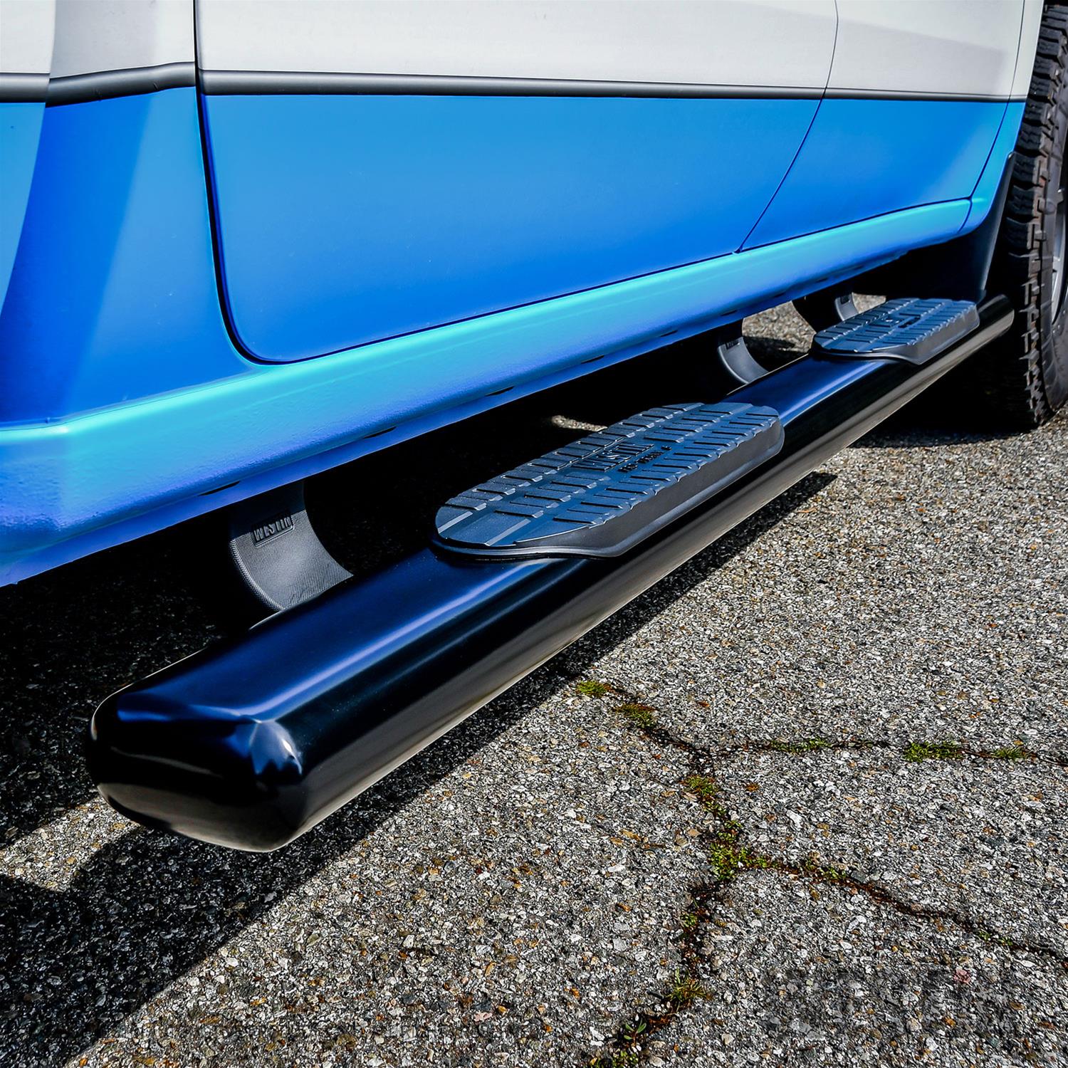 Westin 19-21 Chevrolet Silverado Crew Cab PRO TRAXX 6 Oval Nerf Step Bars - Black thumbnail 2