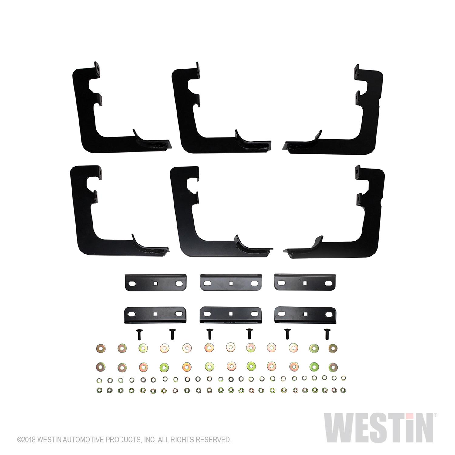 Westin 19-26 Ram 1500 Quad/Crew Cab (Ex. Classic) Premier Oval Nerf Step Bar Mount Kit - Black thumbnail 4