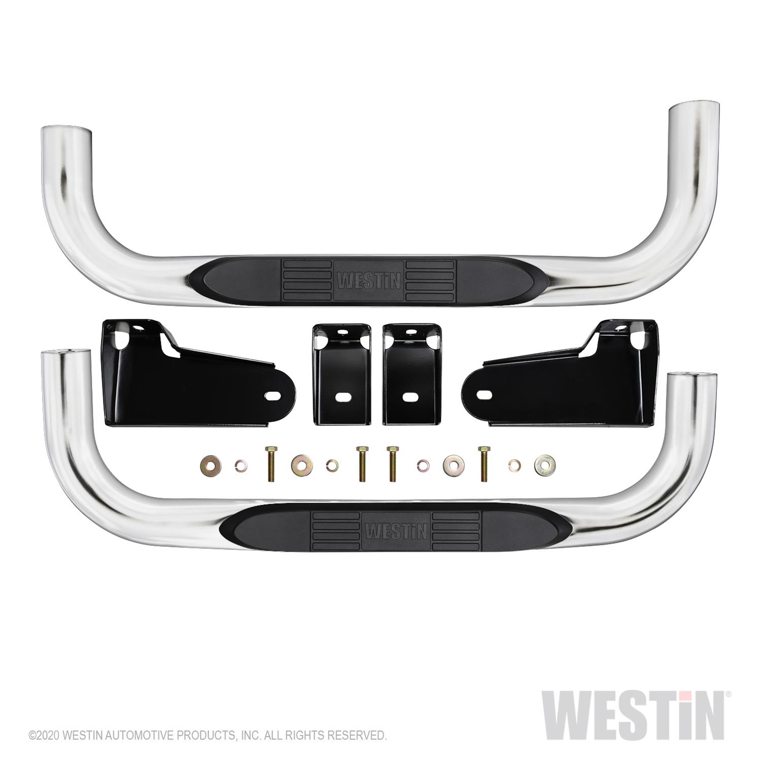 Westin 19-20 Chevy/GMC Silverado/Sierra 1500 Regular Cab E-Series 3 Nerf Step Bars - Stainless Steel thumbnail 2