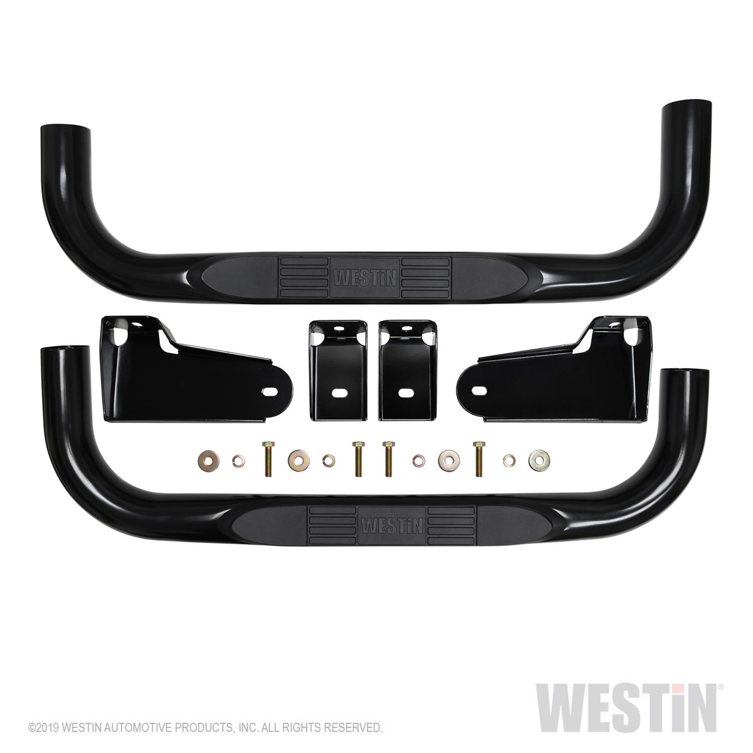 Westin 19-20 Chevy/GMC Silverado/Sierra 1500 Regular Cab E-Series 3 Nerf Step Bars - Black thumbnail 2