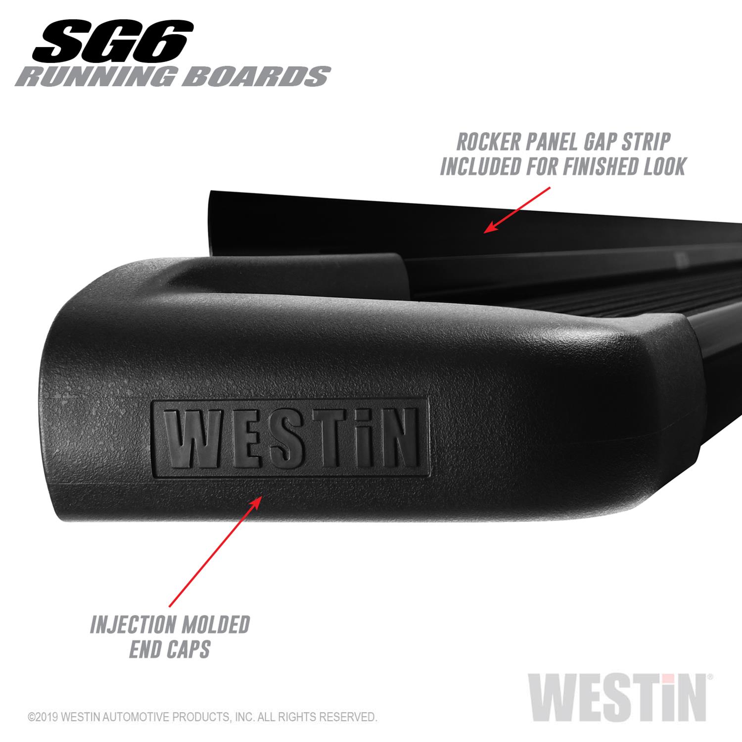 Westin SG6 Black Aluminum Running Boards 74.25 in thumbnail 3