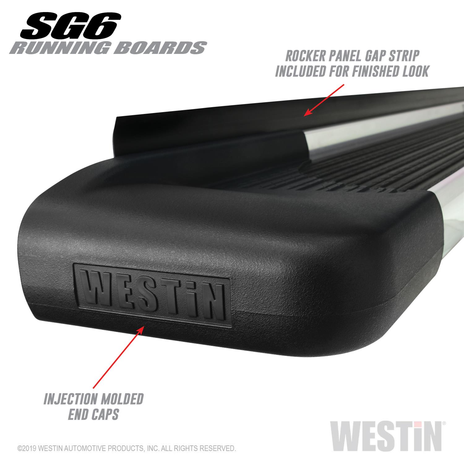 Westin Polished Aluminum Running Board 89.5 inches SG6 Running Boards - Polished thumbnail 3