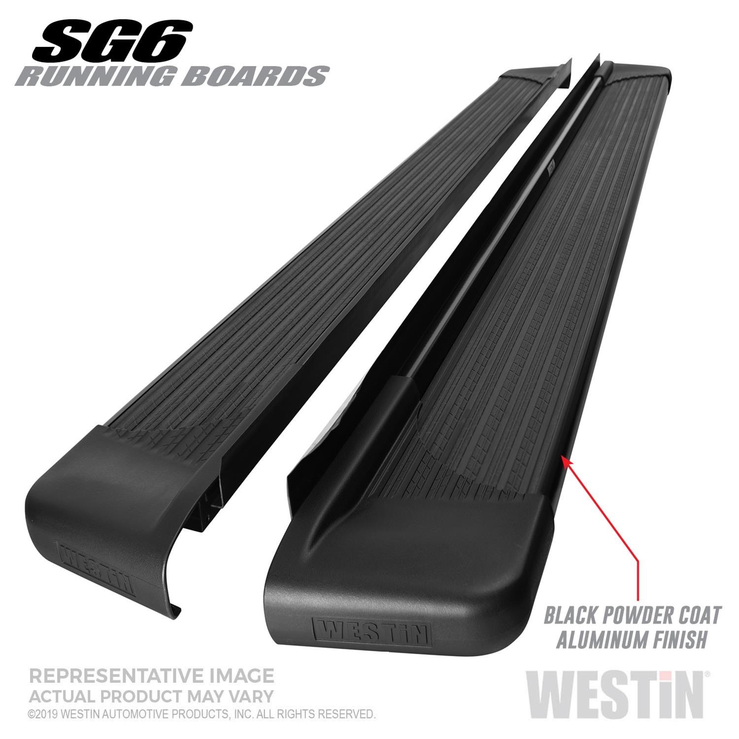 Westin SG6 Black Aluminum Running Boards 89.50 in thumbnail 2