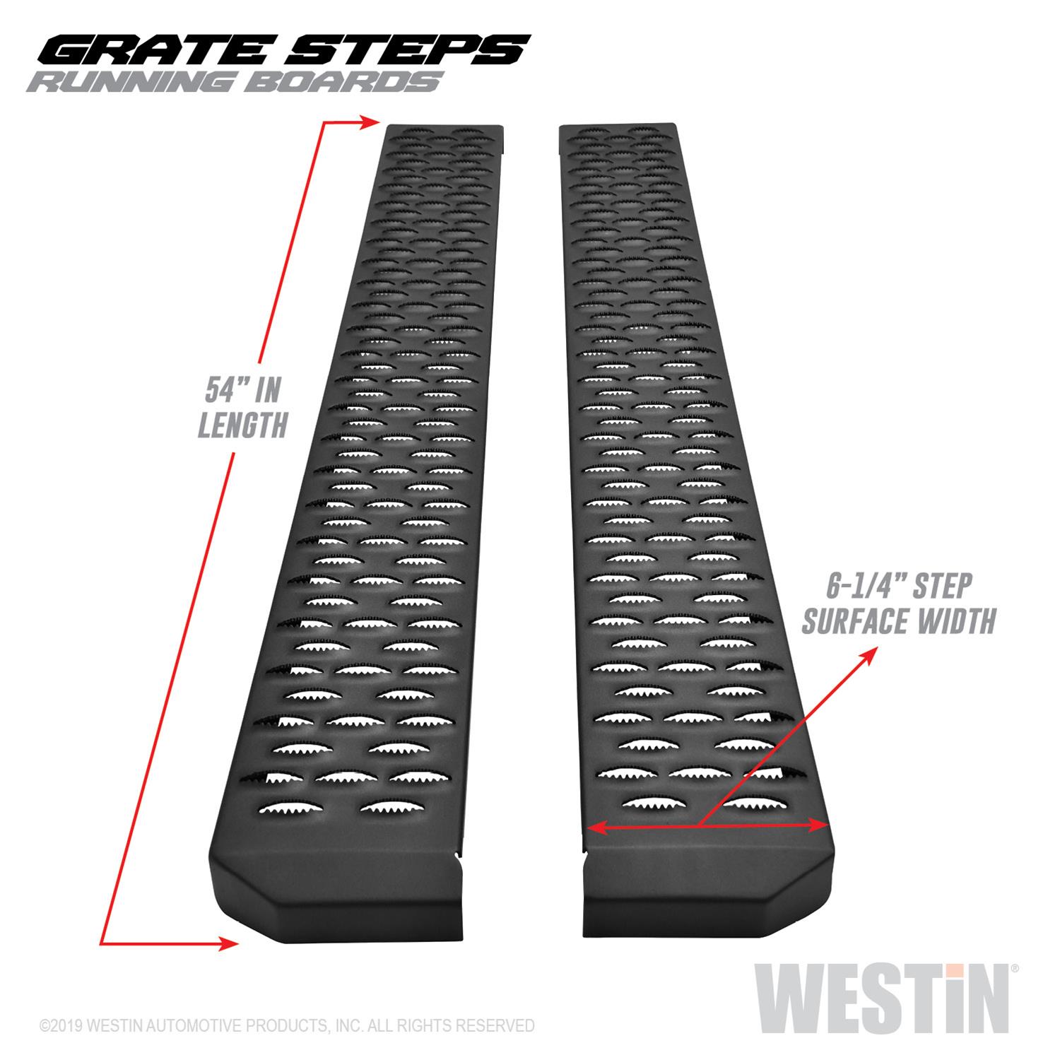 Westin Grate Steps Running Boards 54 in - Textured Black thumbnail 2