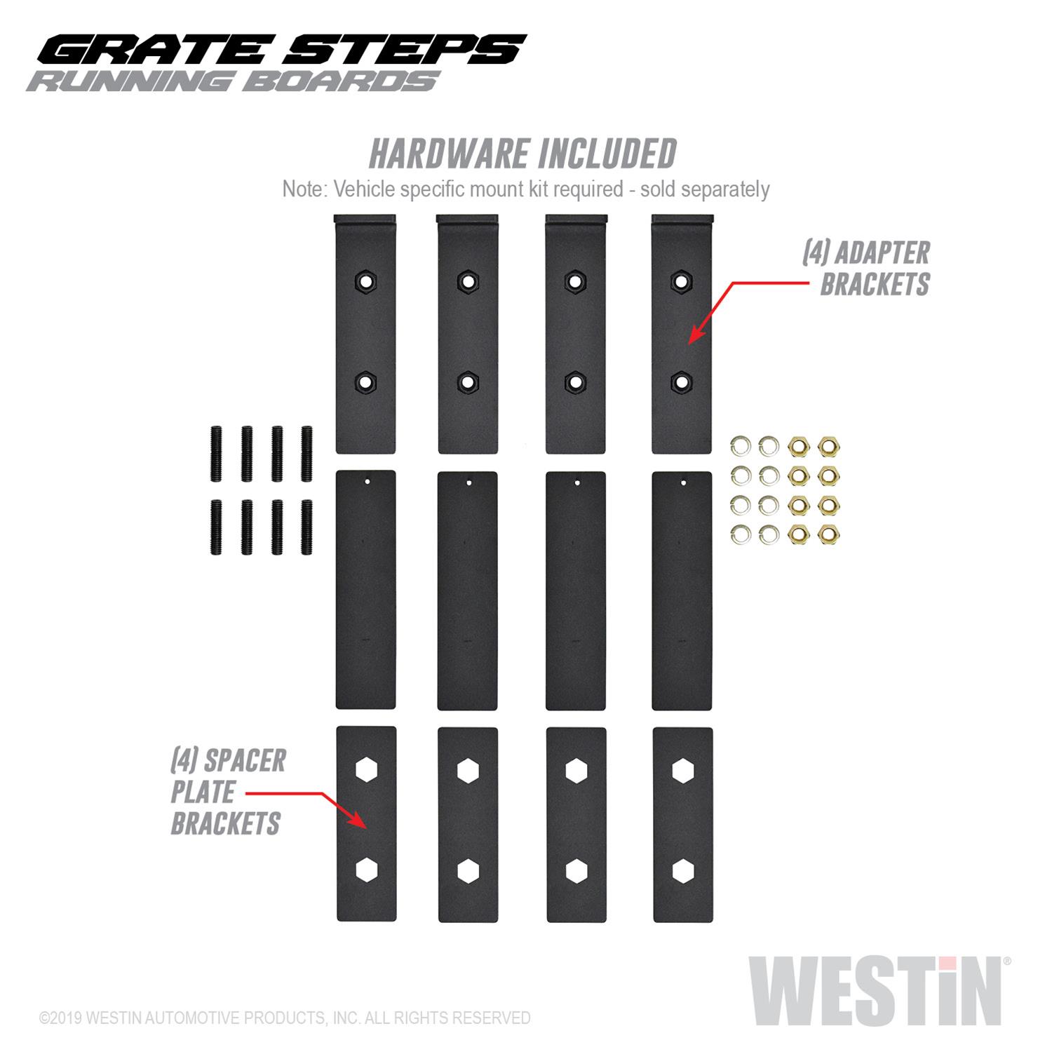 Westin Grate Steps Running Boards 54 in - Textured Black thumbnail 5