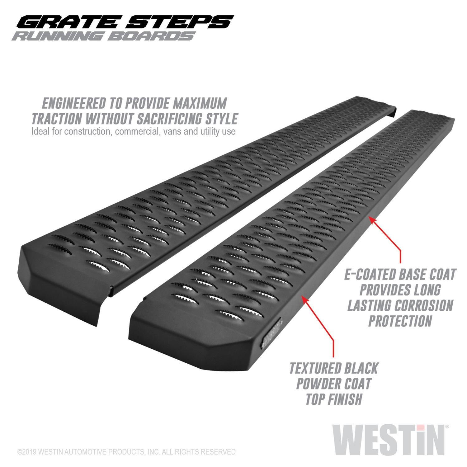 Westin Grate Steps Running Boards 75 in - Textured Black thumbnail 3