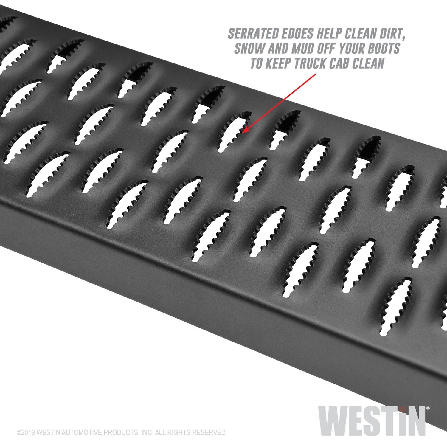 Westin Grate Steps Running Boards 86 in - Textured Black thumbnail 6