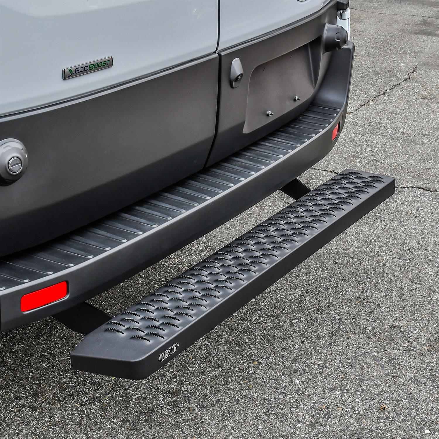 Westin Grate Steps Running Boards 27-80025 Boards, Steps, Rear, 54 in. Length, Steel, Black Powdercoated, Ford, Each