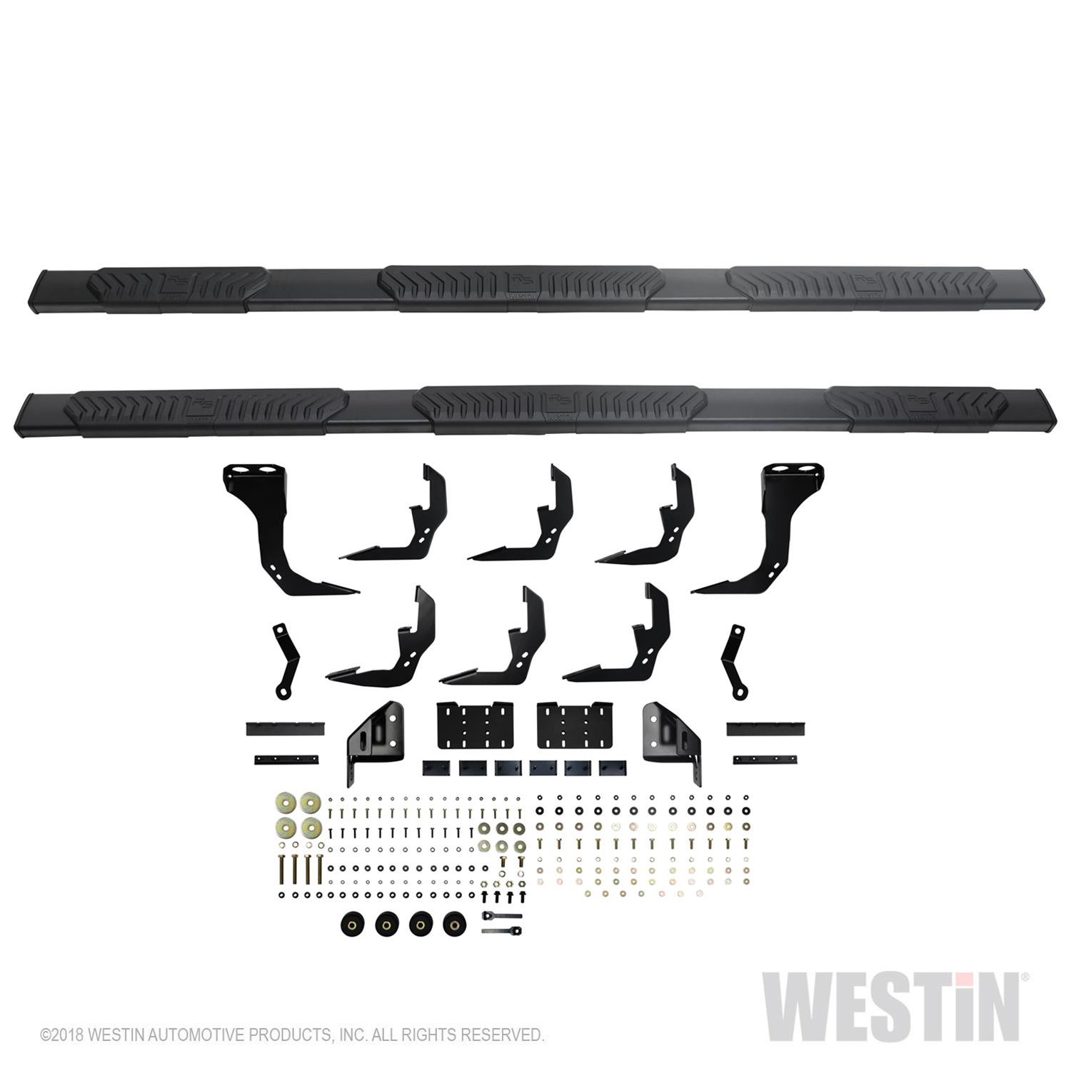 Westin 2019-2026 Chevrolet Silverado/Sierra 1500 Crew Cab (6.5ft) R5 Modular Nerf Step Bars - Black thumbnail 6
