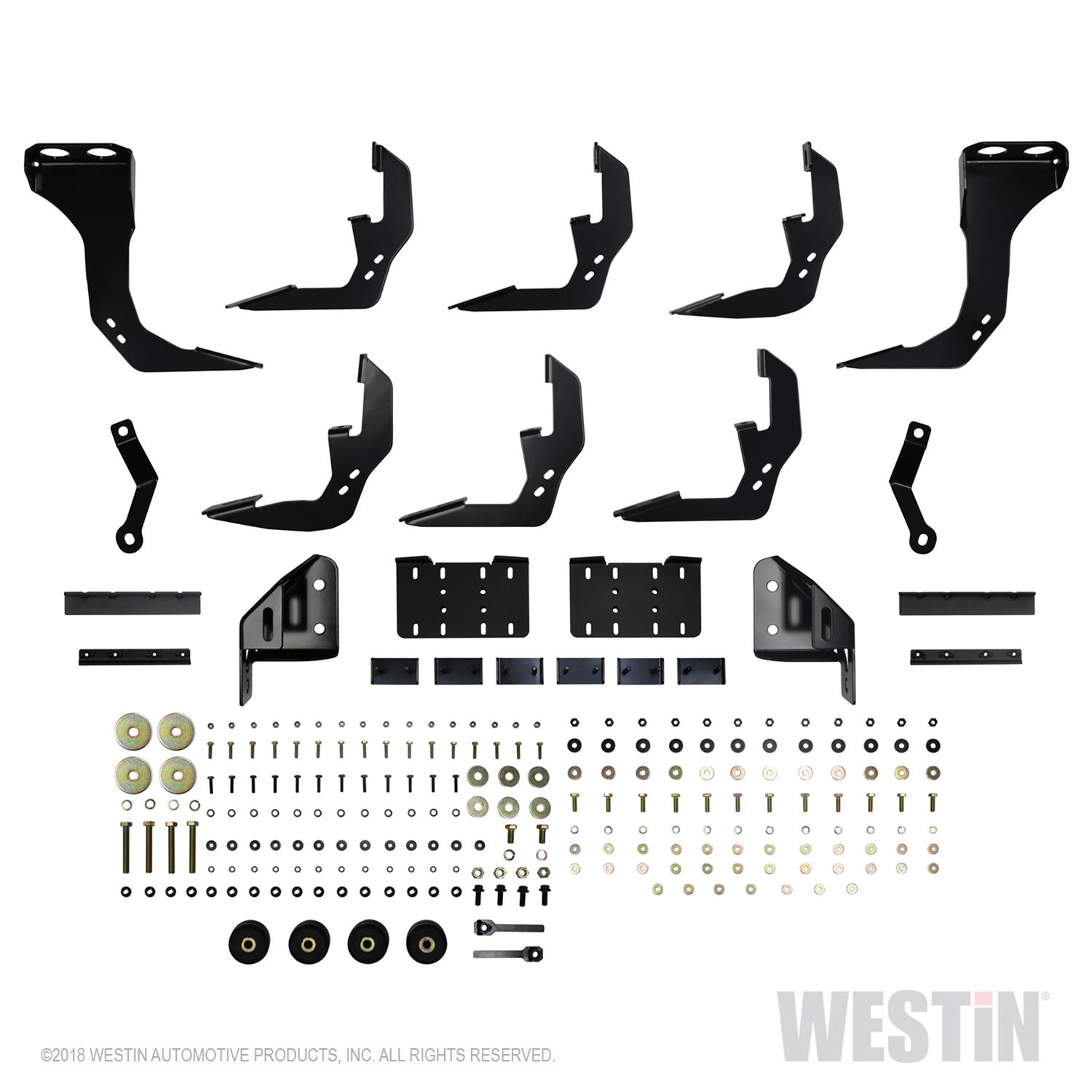 Westin 2019-2026 Chevrolet Silverado/Sierra 1500 Crew Cab (6.5ft) R5 Modular Nerf Step Bars - Black thumbnail 5