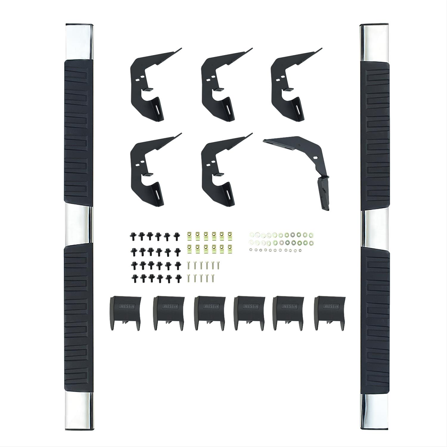 Westin 2007-2018 Chevy Silverado Crew Cab R7 Nerf Step Bars - SS thumbnail 2