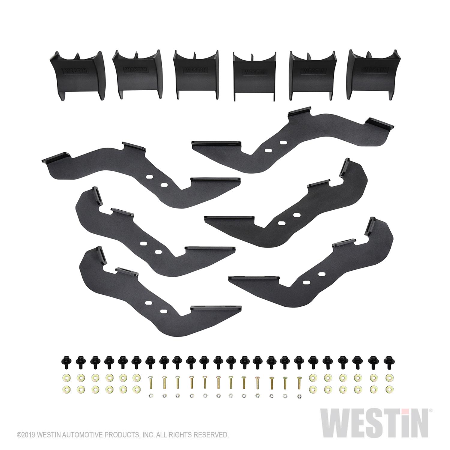 Westin R7 Series Step Bars 28-71295 Bars, Nerf Bars, R7, Aluminum, Black, Ford, Pair thumbnail 3