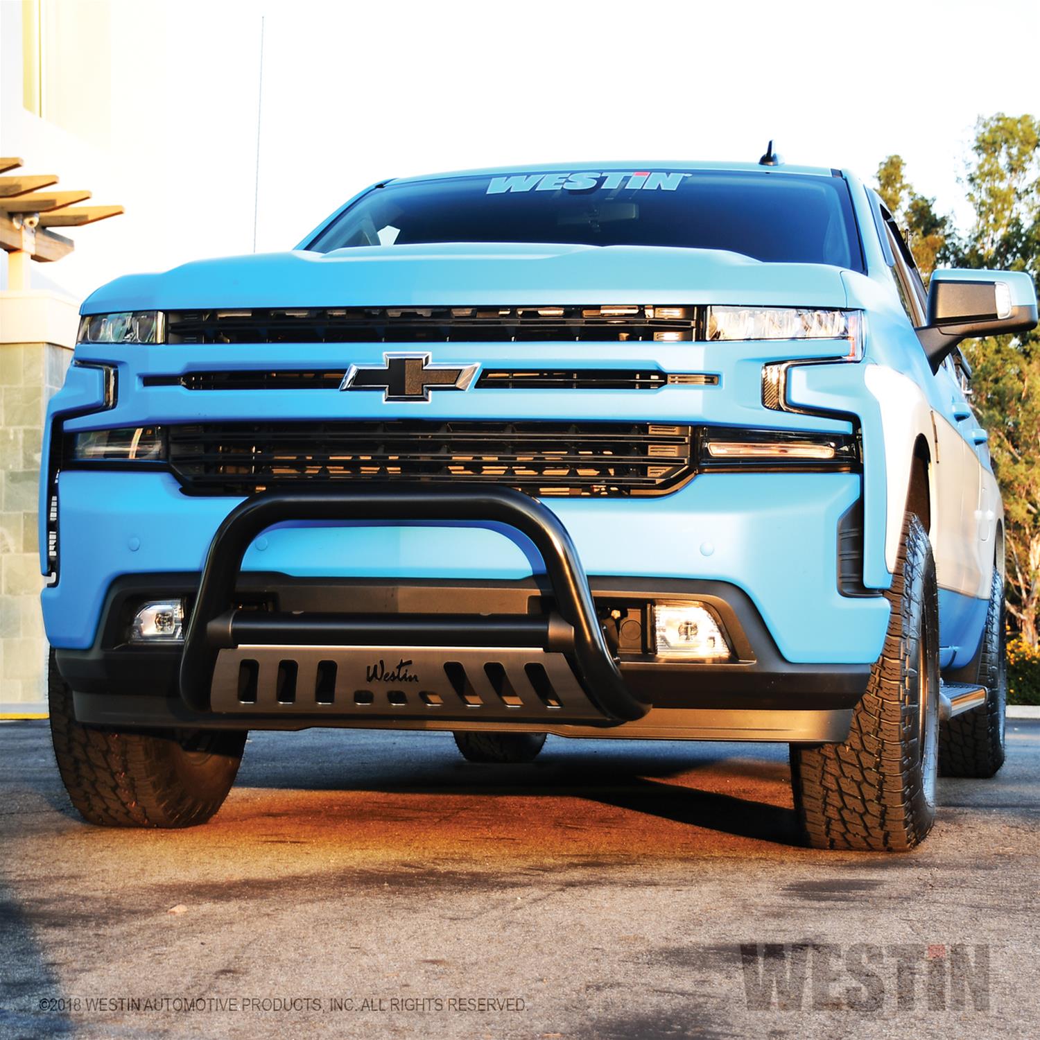 Westin Automotive Grille Guards 32-3955 Ultimate Bull Bar; Chevrolet Silverado 1500 2019 (Excl. 2019 Silverado LD)/Black thumbnail 2