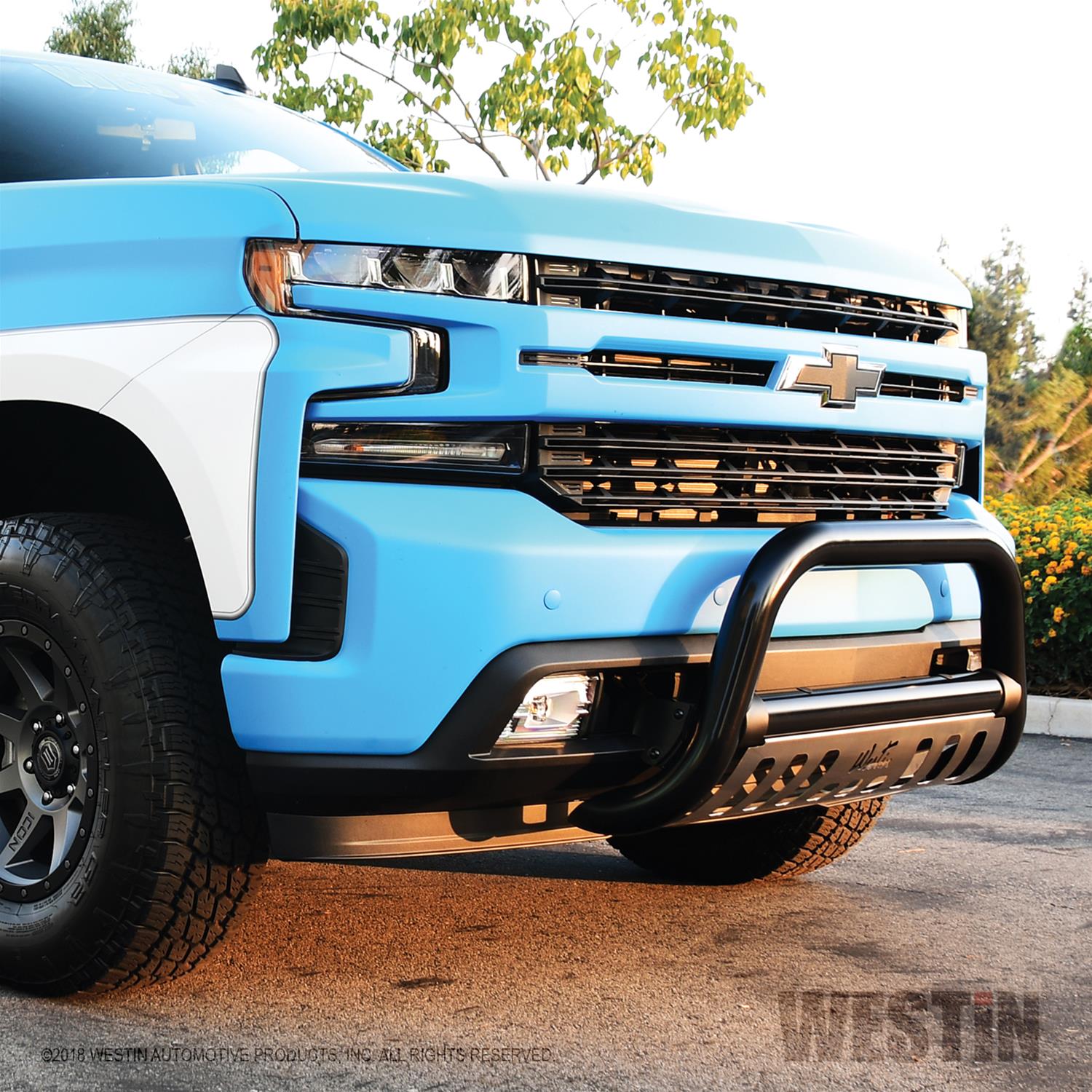 Westin Automotive Grille Guards 32-3955 Ultimate Bull Bar; Chevrolet Silverado 1500 2019 (Excl. 2019 Silverado LD)/Black