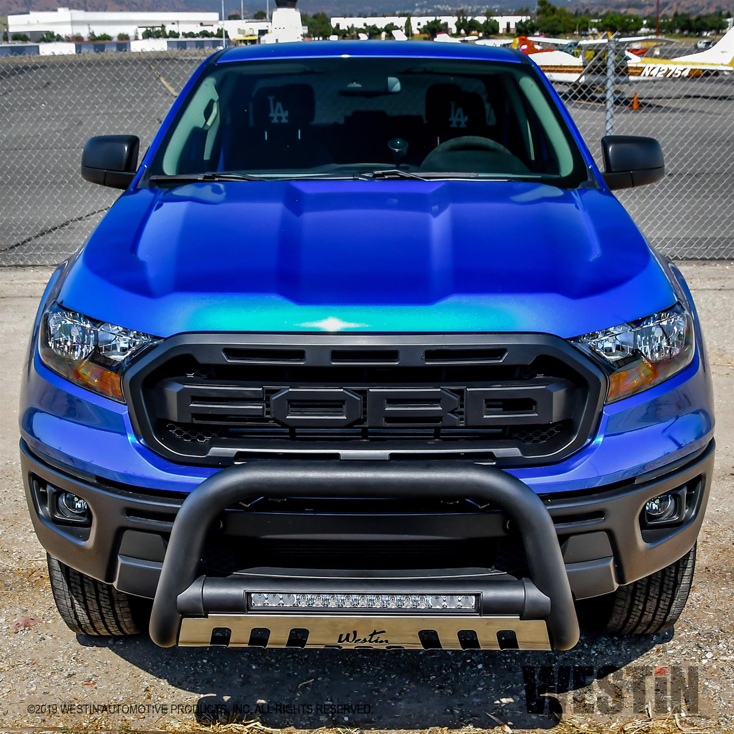Westin Ultimate LED Bull Bars for 2019-2023 RANGER - 32-3985L Grille Guard, LED, Steel, Black, Ford, Each thumbnail 4