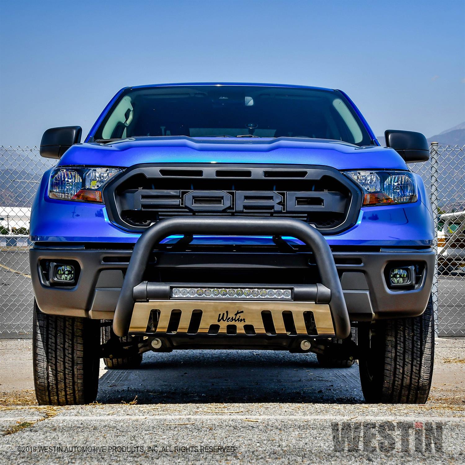 Westin Ultimate LED Bull Bars for 2019-2023 RANGER - 32-3985L Grille Guard, LED, Steel, Black, Ford, Each thumbnail 2