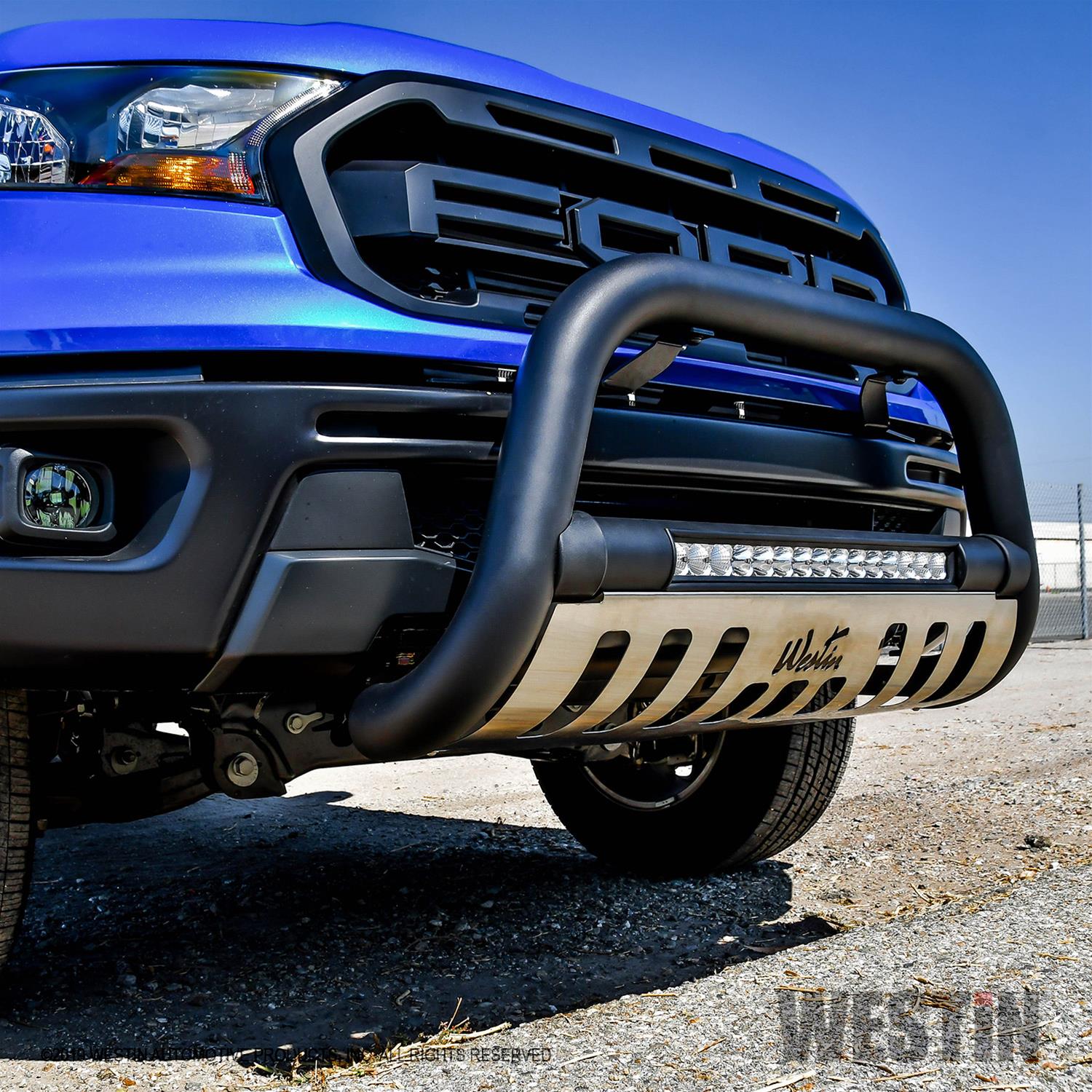 Westin Ultimate LED Bull Bars for 2019-2023 RANGER - 32-3985L Grille Guard, LED, Steel, Black, Ford, Each thumbnail 3