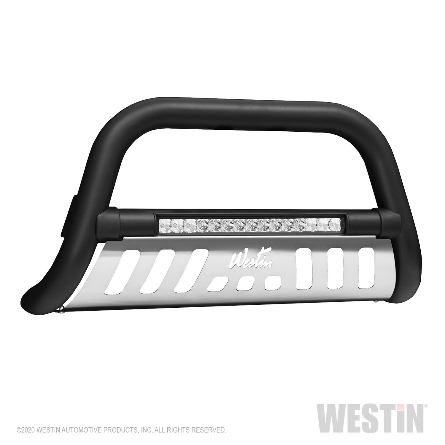 Westin Ultimate LED Bull Bars for 2020-2025 SILVERADO 2500 HD, 2020-2023 3500 HD - 32-3995L Grille Guard, LED, Steel, Black, Chevy, Each thumbnail 2