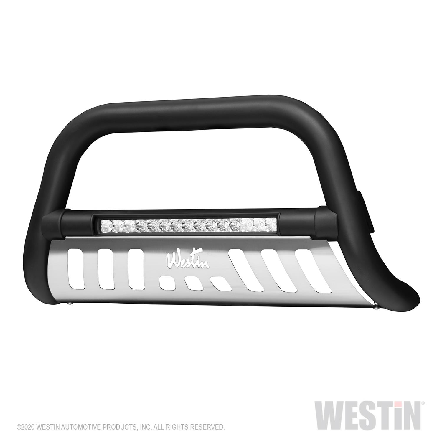 Westin Ultimate LED Bull Bars for 2020-2025 SILVERADO 2500 HD, 2020-2023 3500 HD - 32-3995L Grille Guard, LED, Steel, Black, Chevy, Each thumbnail 3