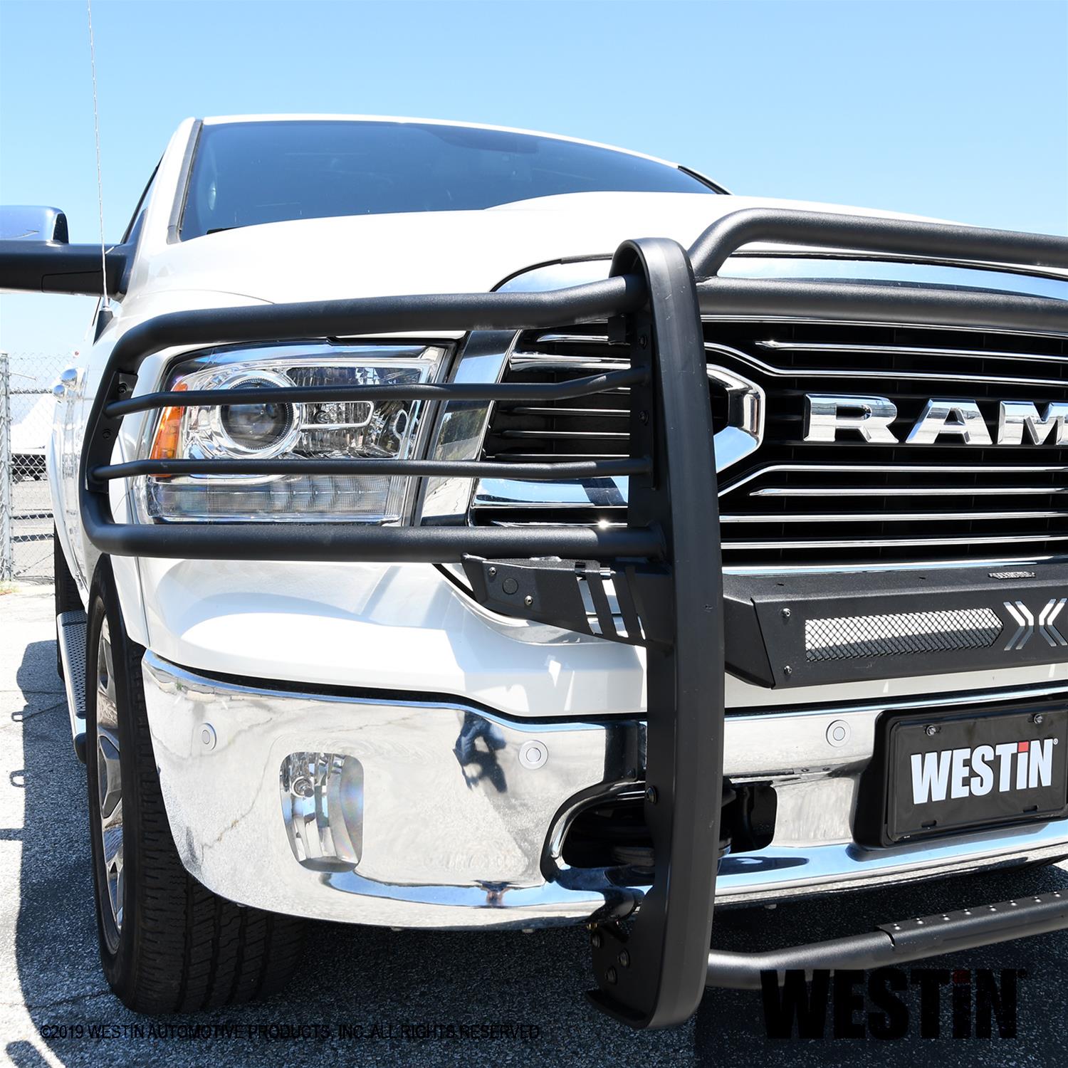 Westin 19-21 Ram 1500 Classic (Excl Rebel) Sportsman X Grille Guard - Textured Black thumbnail 2