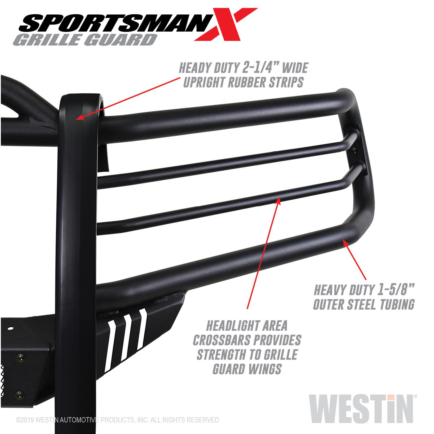 Westin 14-21 Toyota 4Runner (Excl. Limited) Sportsman X Grille Guard - Textured Black thumbnail 4
