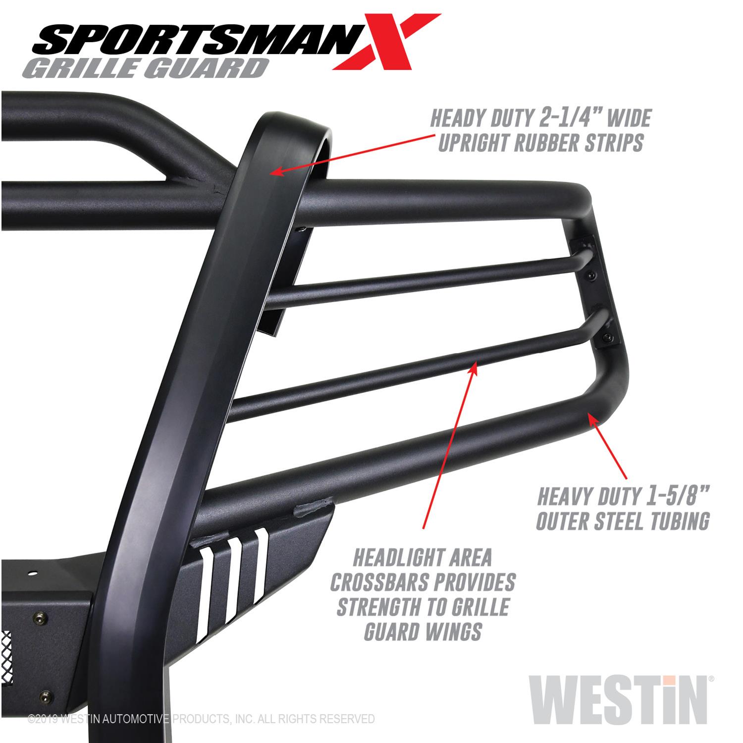 Westin 15-20 Chevrolet Colorado Sportsman X Grille Guard - Textured Black thumbnail 7