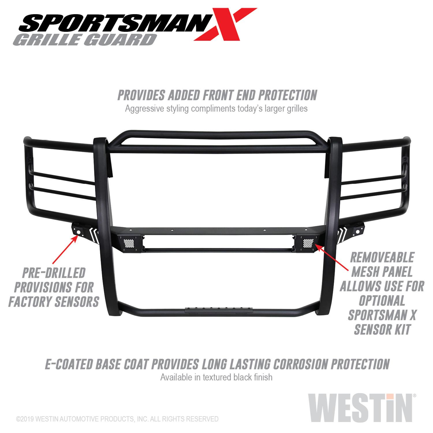 Westin 16-18 Chevy Silverado 1500 Sportsman X Grille Guard - Textured Black thumbnail 6