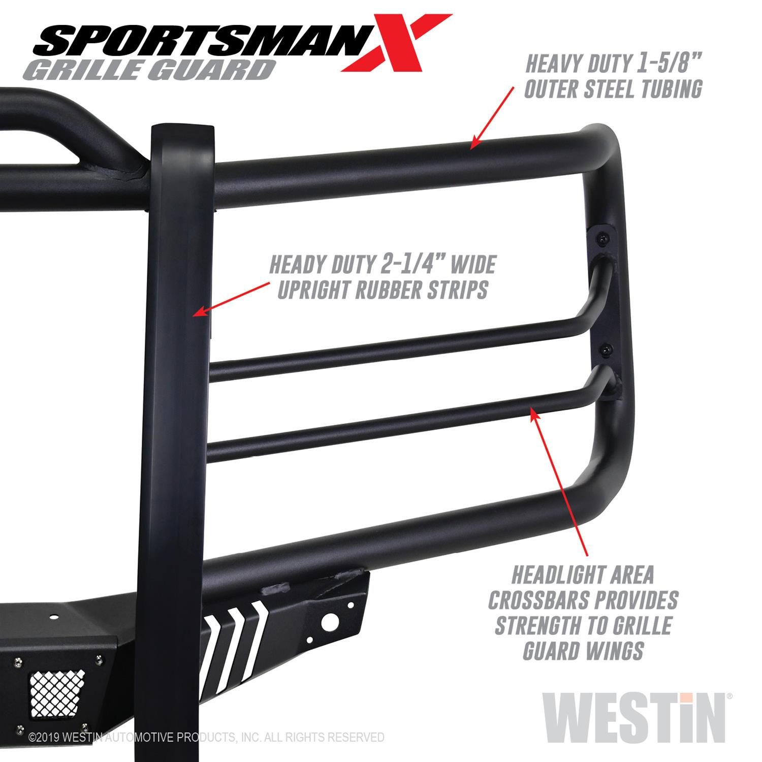 Westin 16-18 Chevy Silverado 1500 Sportsman X Grille Guard - Textured Black thumbnail 5
