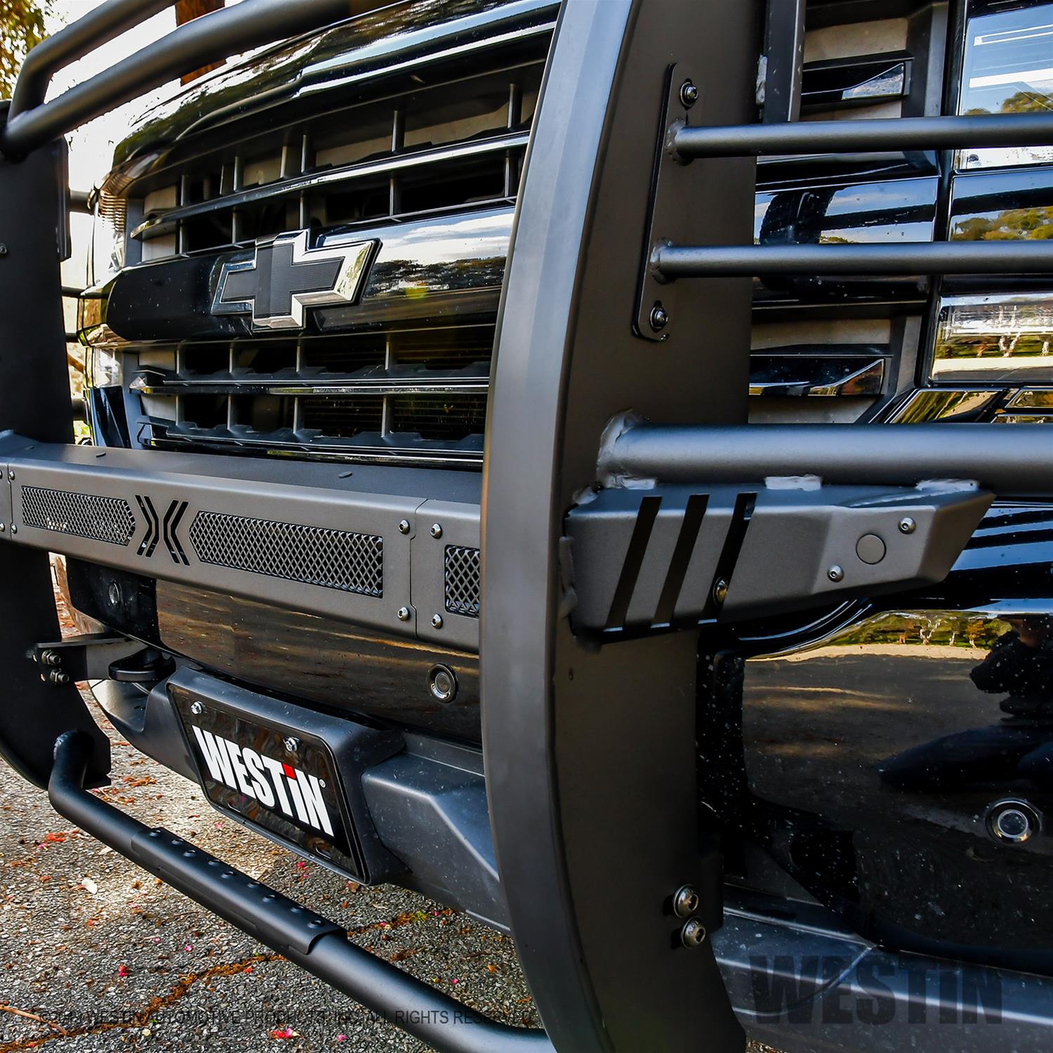 Westin 16-18 Chevy Silverado 1500 Sportsman X Grille Guard - Textured Black thumbnail 4