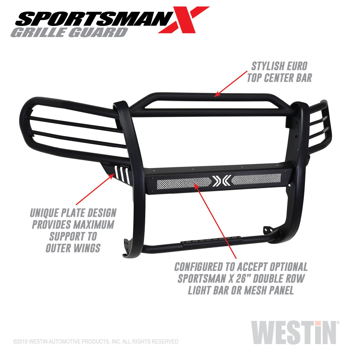 Westin 16-21 Toyota Tacoma Sportsman X Grille Guard - Tex. Blk thumbnail 6