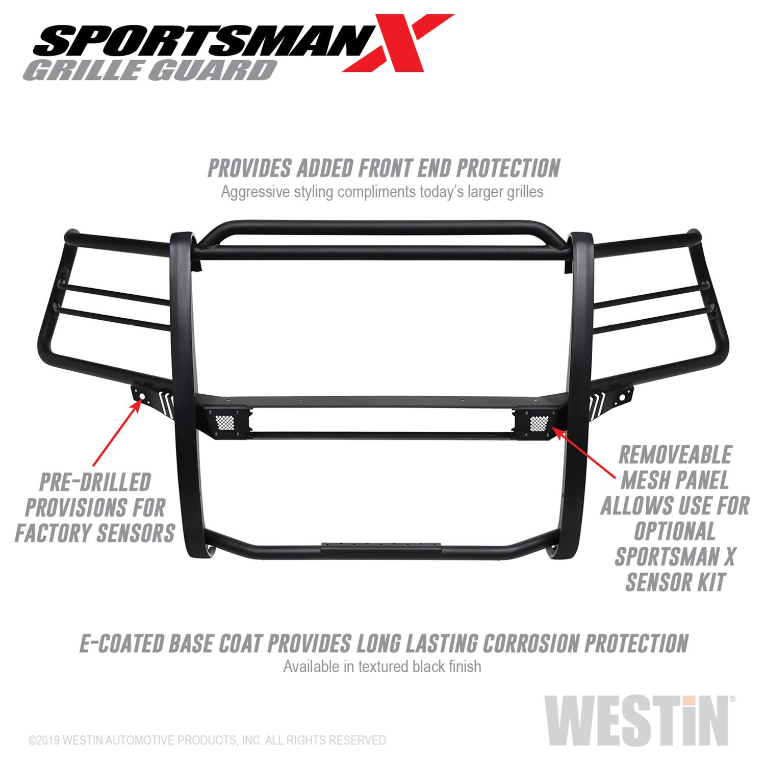 Westin 19-21 Chevy 1500 Sportsman X Grille Guard - Textured Black (Excl. 2019 Silverado LD) thumbnail 9