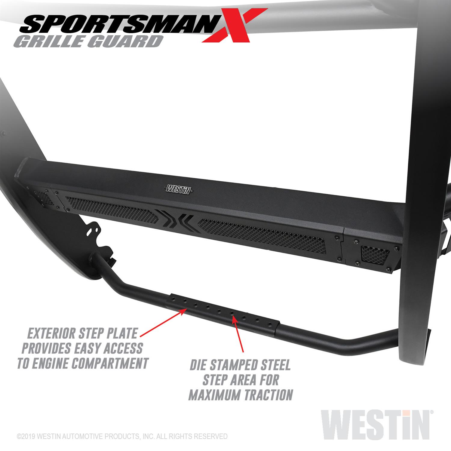 Westin 19-21 Ram 1500 Sportsman X Grille Guard - Textured Black (Excluding Classic & Rebel) thumbnail 7