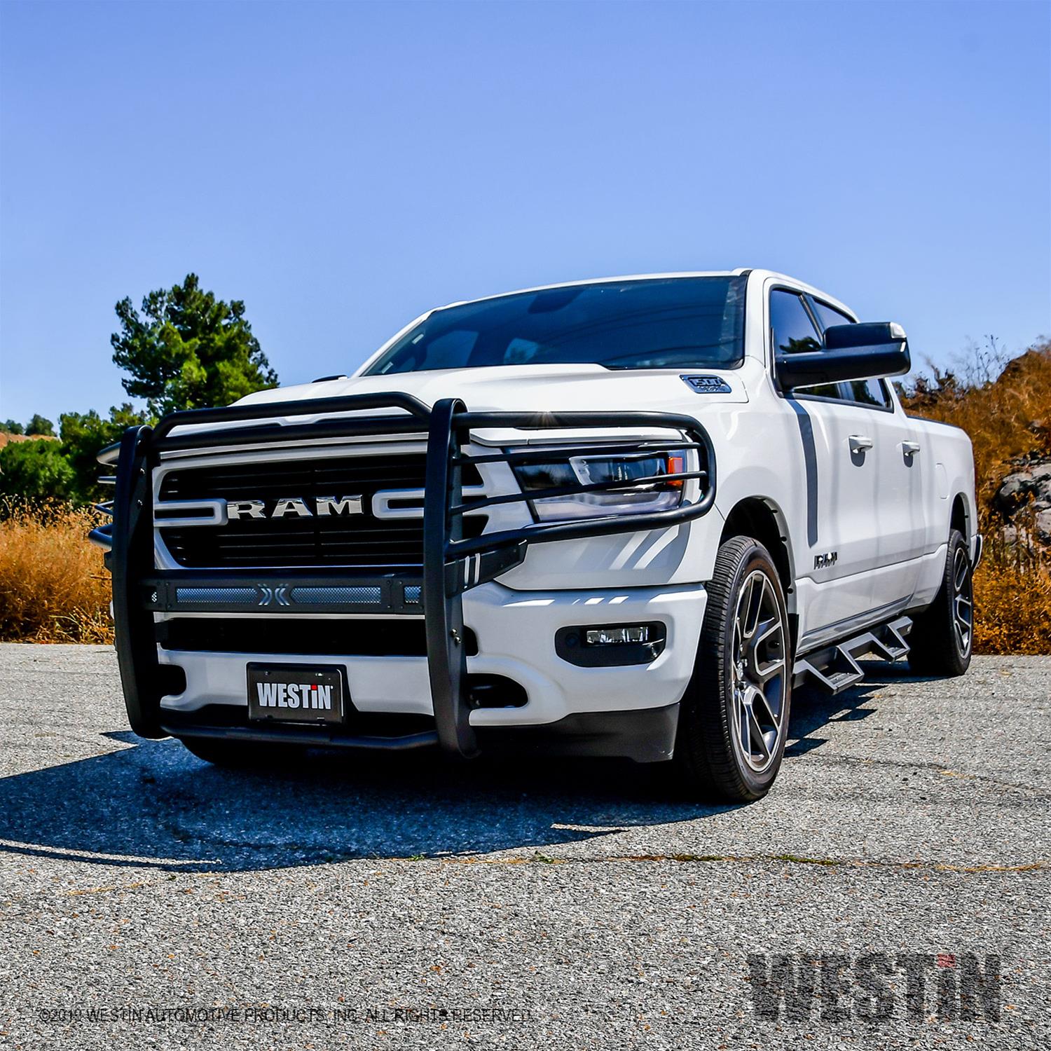Westin 19-21 Ram 1500 Sportsman X Grille Guard - Textured Black (Excluding Classic & Rebel) thumbnail 2